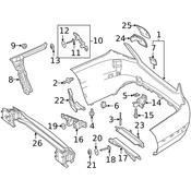 Mercedes Bumper Washer Rear - Genuine Mercedes 2019900240