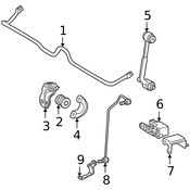 Mercedes Suspension Stabilizer Bar Bracket -  Genuine Mercedes 2023230526