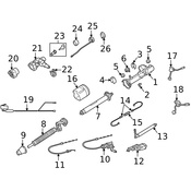 Mercedes Steering Shaft - Genuine Mercedes 2024600716