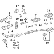 Mercedes Exhaust Muffler Bracket - Genuine Mercedes 2024922141