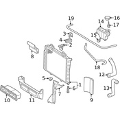 Mercedes Radiator Support Air Deflector - Genuine Mercedes 2025050186