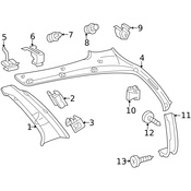 Mercedes Body B-Pillar Trim Panel Clip - Genuine Mercedes 2026920034