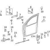 Mercedes Exterior Door Handle Pad - Genuine Mercedes 202766030564