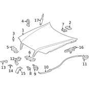 Mercedes Hood Seal - Genuine Mercedes 2028870198