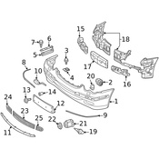 Mercedes Headlight Washer Nozzle Screw -  Genuine Mercedes 2029900121