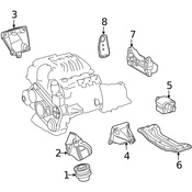 Mercedes Engine Mount Heat Shield - Genuine Mercedes 2032411234
