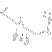 Mercedes Suspension Stabilizer Bar Bracket -  Genuine Mercedes 2033201042