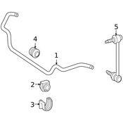 Mercedes Sway Bar Link - Genuine Mercedes 2033202889