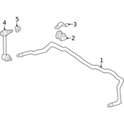 Mercedes Suspension Stabilizer Bar -  Genuine Mercedes 2033234865