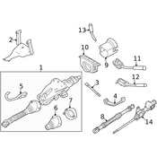 Mercedes Steering Column Cover - Genuine Mercedes 20346001959051