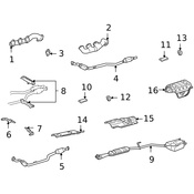 Mercedes Catalytic Converter Bracket - Genuine Mercedes 2034920741