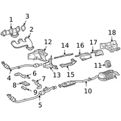 Mercedes Catalytic Converter Bracket - Genuine Mercedes 2034922141