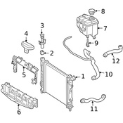 Mercedes Radiator Support Baffle - Genuine Mercedes 2035052730