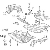 Mercedes Radiator Support Splash Shield - Genuine Mercedes 2035240625