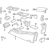 Mercedes Console Mat - Genuine Mercedes 2036830151