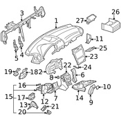 Mercedes Steering Column Cover - Genuine Mercedes 2036891708