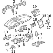 Mercedes Steering Column Cover - Genuine Mercedes 2036891808