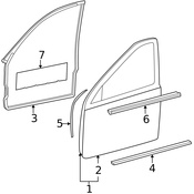 Mercedes Door Seal - Genuine Mercedes 2036903182