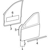 Mercedes Door Seal - Genuine Mercedes 203690738264