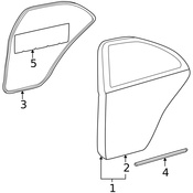Mercedes Door Seal - Genuine Mercedes 203690748264