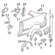 Mercedes Bumper Splash Shield - Genuine Mercedes 2036982230