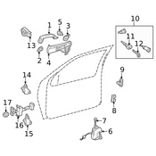 Mercedes Door Latch Assembly - Genuine Mercedes 2037202235