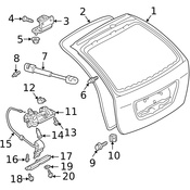 Mercedes Liftgate Latch Handle - Genuine Mercedes 2037401193