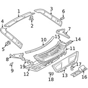 Mercedes Liftgate Trim Cover - Genuine Mercedes 2037420130