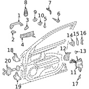Mercedes Exterior Door Handle Base - Genuine Mercedes 2037600234