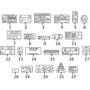 Mercedes Air Bag Information Label -  Genuine Mercedes 2038177420