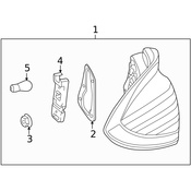 Mercedes Tail Light Assembly - Genuine Mercedes 2038200864