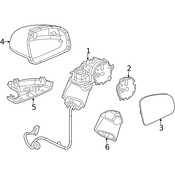 Mercedes Door Mirror Drive Motor - Genuine Mercedes 2038205742