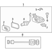 Mercedes Fog Light Lens - Genuine Mercedes 203826019065