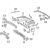 Mercedes Bumper Trim - Genuine Mercedes 2038850174