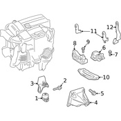 Mercedes Engine Mount Heat Shield - Genuine Mercedes 2042400145