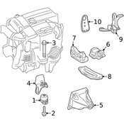 Mercedes Engine Mount Heat Shield - Genuine Mercedes 2042410234