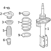 Mercedes Coil Spring - Genuine Mercedes 2043211904