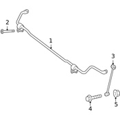 Mercedes Suspension Stabilizer Bar - Genuine Mercedes 2043261465