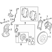 Mercedes Brake Dust Shield -  Genuine Mercedes 2044202644
