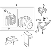 Mercedes ABS Control Module Bracket  - Genuine Mercedes 2044300110