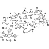 Mercedes Exhaust Muffler Bracket - Genuine Mercedes 2044901237