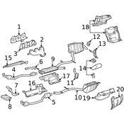 Mercedes Catalytic Converter Bracket - Genuine Mercedes 2044923441