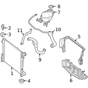 Mercedes Radiator Support Baffle - Genuine Mercedes 2045052430