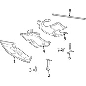 Mercedes Radiator Support Splash Shield - Genuine Mercedes 2045203223