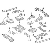 Mercedes Battery Tray - Genuine Mercedes 2046100508