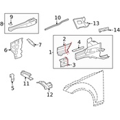 Mercedes Battery Tray - Genuine Mercedes 2046200018