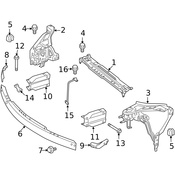 Mercedes Radiator Support Tie Bar - Genuine Mercedes 2046201100