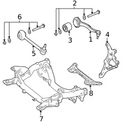 Mercedes Suspension Subframe Crossmember - Genuine Mercedes 2046281057
