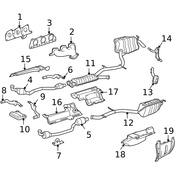 Mercedes Exhaust Heat Shield - Genuine Mercedes 2046802222