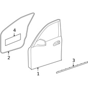 Mercedes Door Panel Insulation -  Genuine Mercedes 2046820108